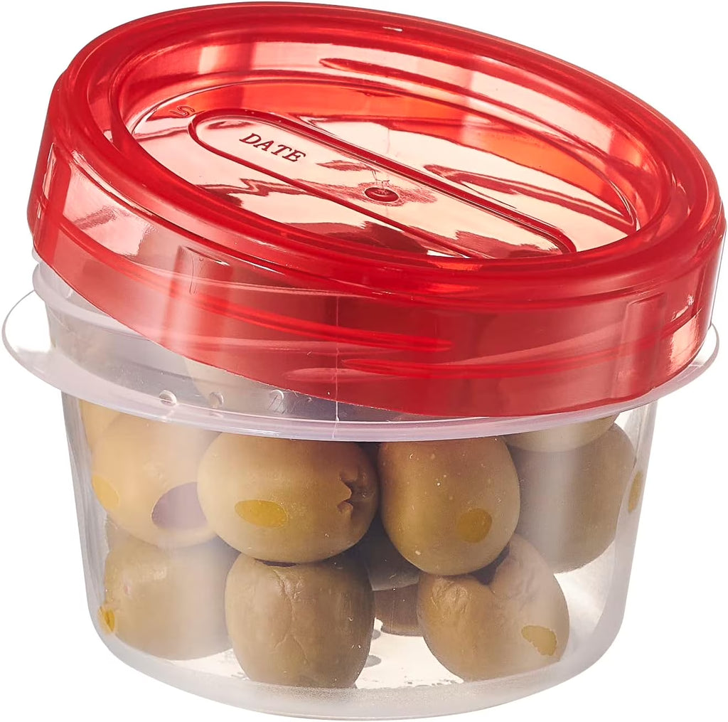 4 Oz Twist Cap Meal Prep Containers Reusable Food Storage Containers with Lids, 6-Pack