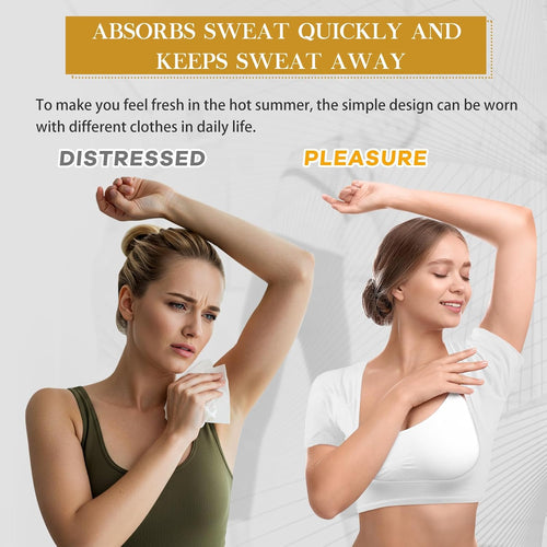 3-Pack Women’s Underarm Sweat-Proof Vest – Reusable Armpit Sweat Pads for All-Day Dry Comfort