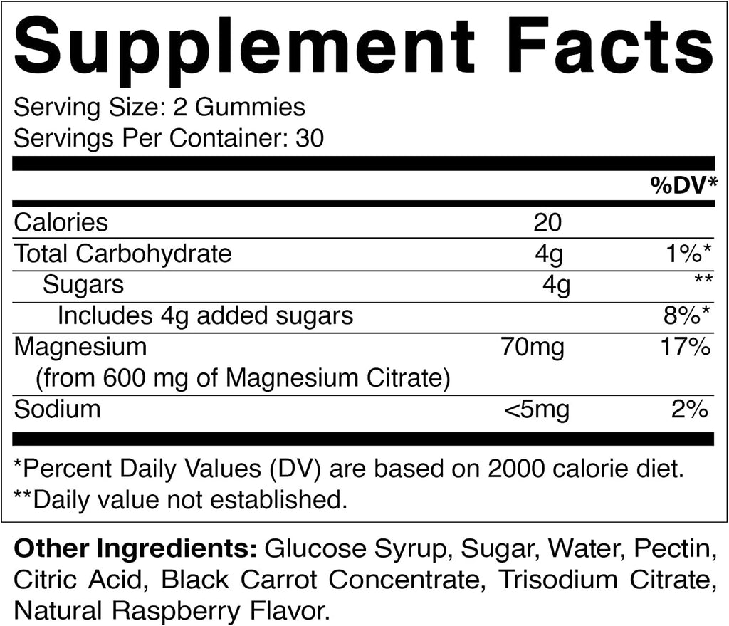 3 Pack -  Magnesium Gummies 600Mg per Serving - 60 Vegan Gummies - Promotes Healthy Relaxation, Muscle, Bone, & Energy Support