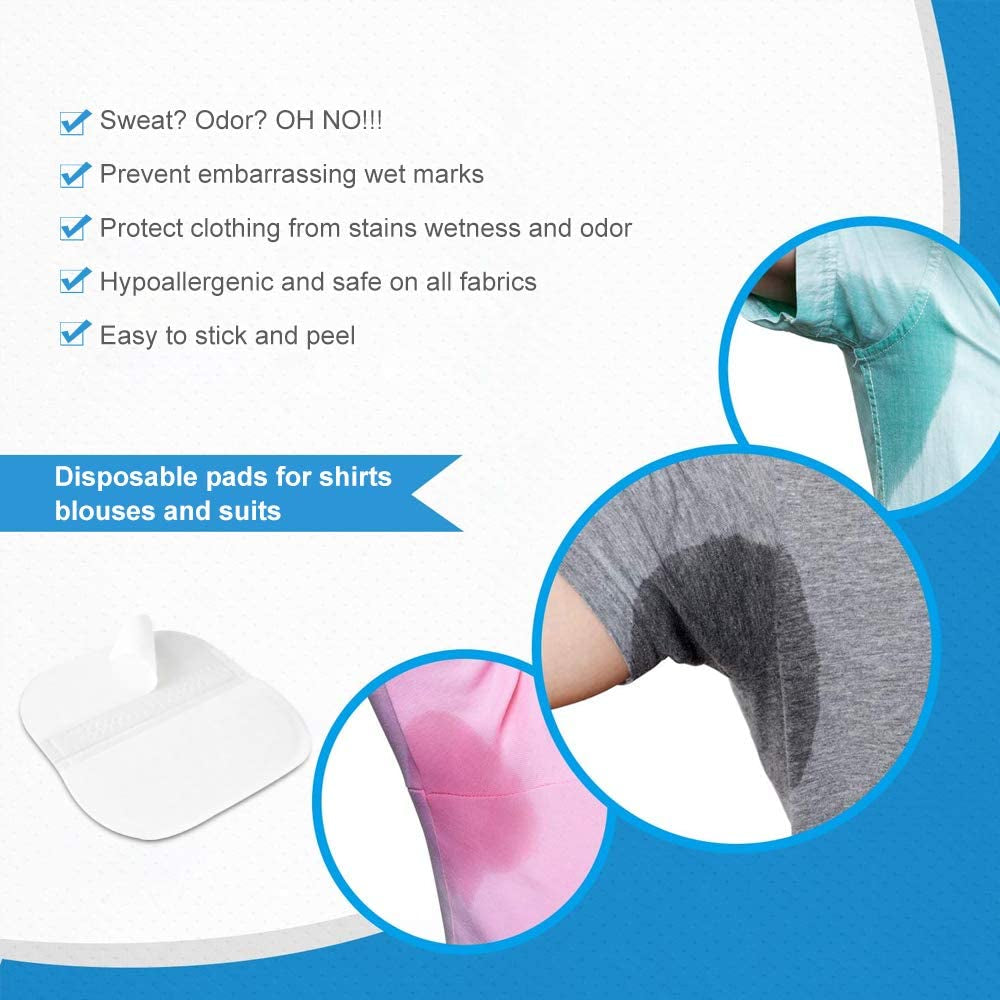 Extra Large Underarm Sweat Pads for Women and Men [80 PCS],  Armpit Sweat Pads Comfortable Unflavored, Non Visible, Extra Adhesive, Disposable Armpit Protection