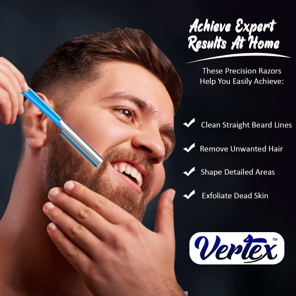 Beard Mustache Straight Edge Razor – Mens Beards Edgers Shaping Tool Home Men