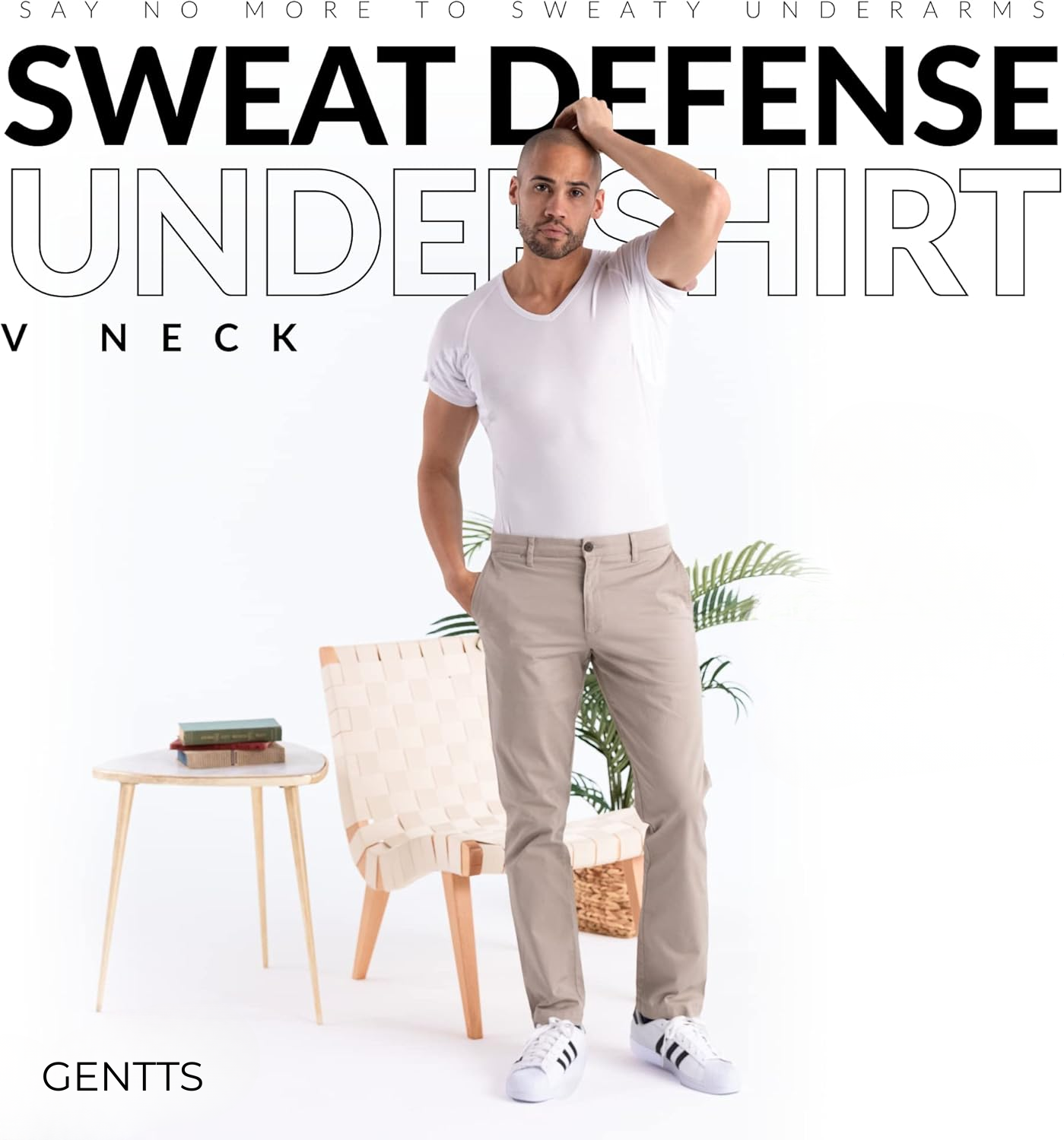 Sweat Defense Undershirt | V Neck| Underarm Sweat Proof Lenzing Modal