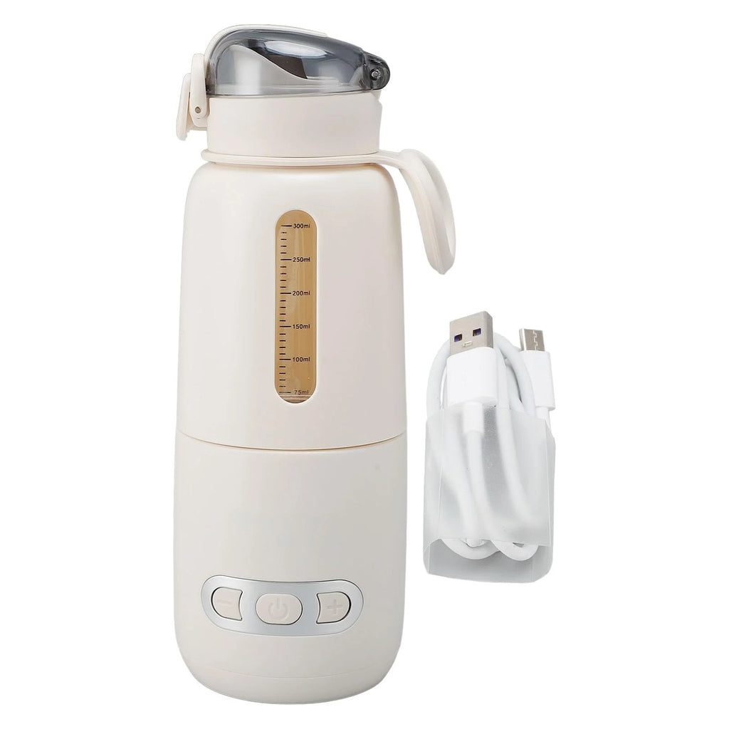 Portable Water Warmer, 350Ml Big Capacity Travel Warmer for Baby,Fast Heating Milk Warmer,Usb Rechargeable, Portable Bottle Warmer for Vehicle, Car