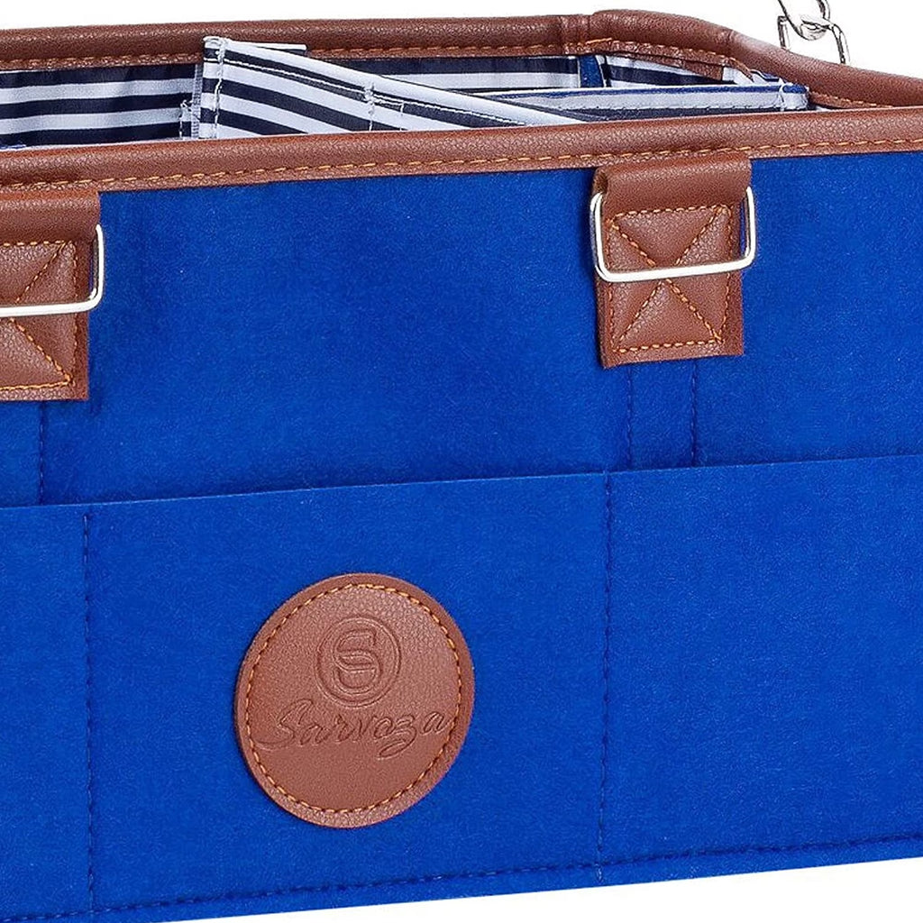 Diaper Caddy Organizer Bag Storage Tote for Baby Stuff Gifts for Moms Blue