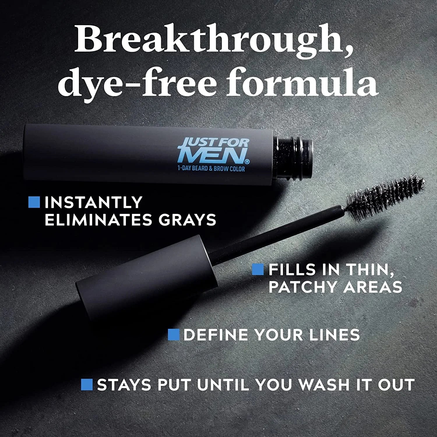 1-Day Beard & Brow Color, Temporary Dye for Beard and Eyebrows, up to 30 Applications, Black