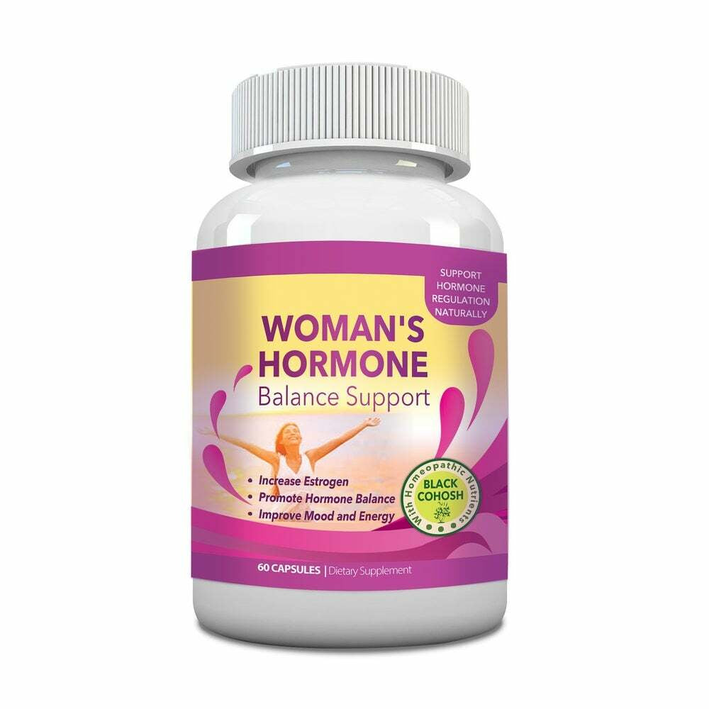 Black Cohosh 60 Capsules Women Menopause Hormone Balance Support plus Supplement