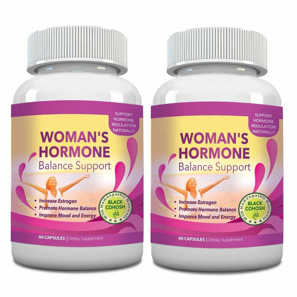 Black Cohosh 60 Capsules Women Menopause Hormone Balance Support plus Supplement