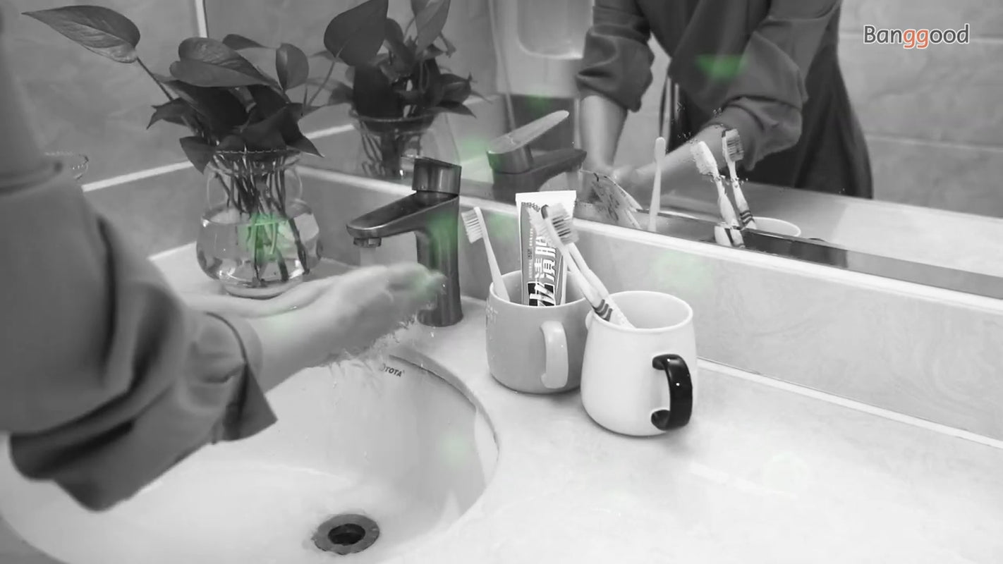 UV Light Sterilizer Toothbrush Holder Cleaner & Automatic Toothpaste Dispenser