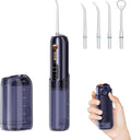 Portable Water Flosser, Mini Water Flosser with 2 Detachable Water Tank for Travel Size,4 Jet Tips and 3 Mode Water Dental Flosser Suit Travel/Home