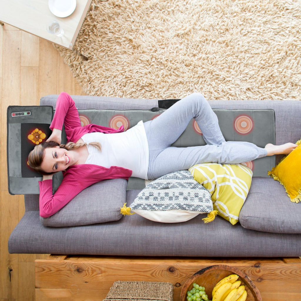 Full Body Electric Massage Mat W/Heat Vibration Massage Pad Cushion Back Massage