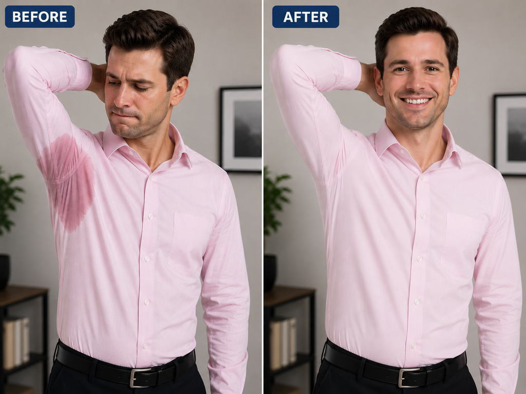 Sweat Defence Undershirt | V Neck| Underarm Sweat Proof Shirt. Premium.