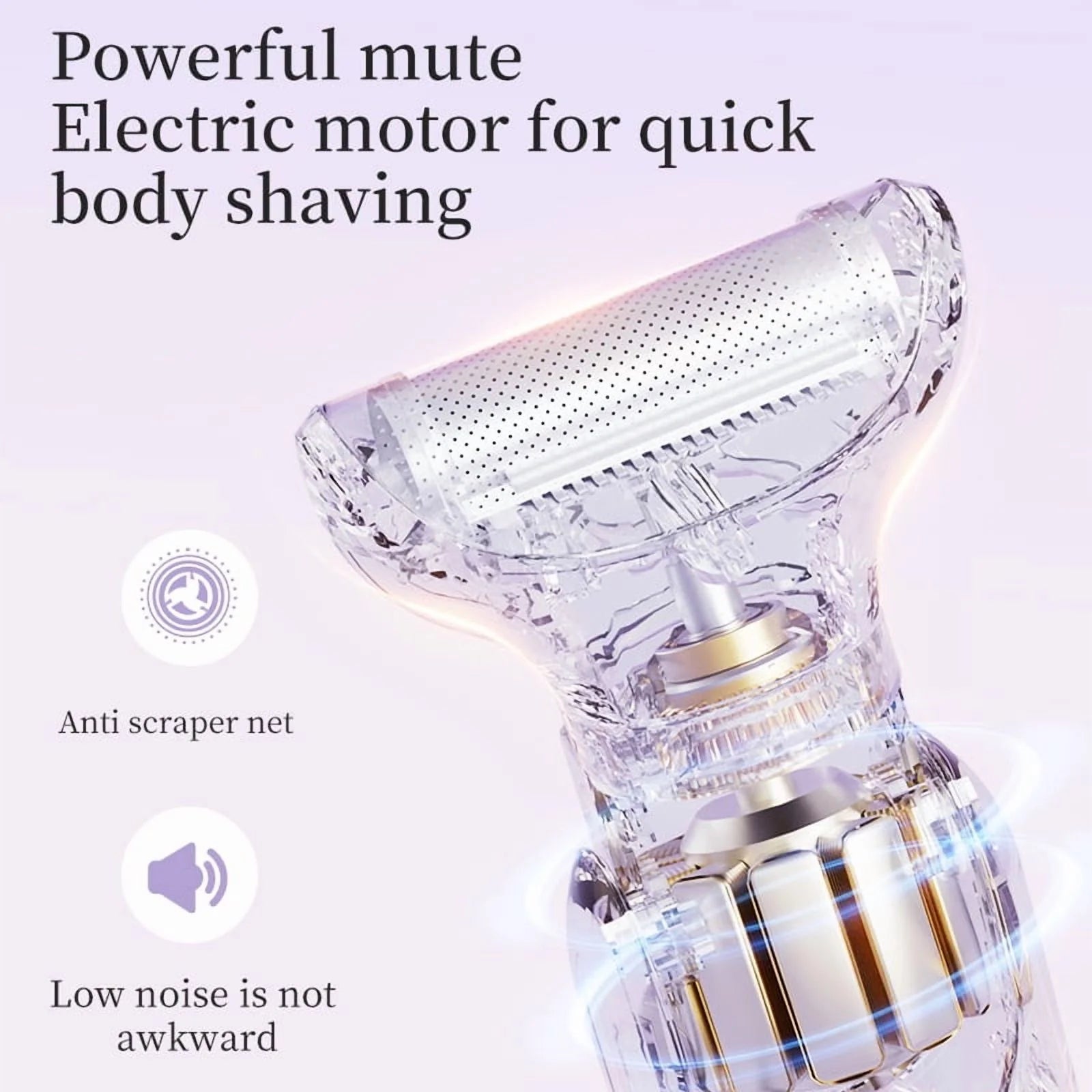 5-In-1 Electric Razor & Shaver for Women, Painless Hair Remover & Epilator with LED Display, Rechargeable Cordless Bikini Hair Trimmer for Face, Legs, Underarms, Eyebrows & Body