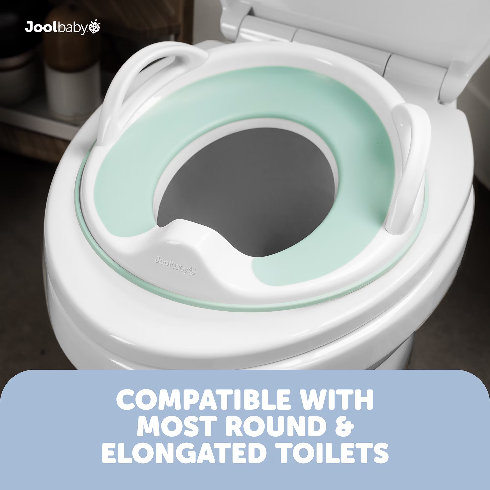 Potty Training Seat with Handles, Unisex, Fits Most Toilets, Non-Slip with Splash Guard
