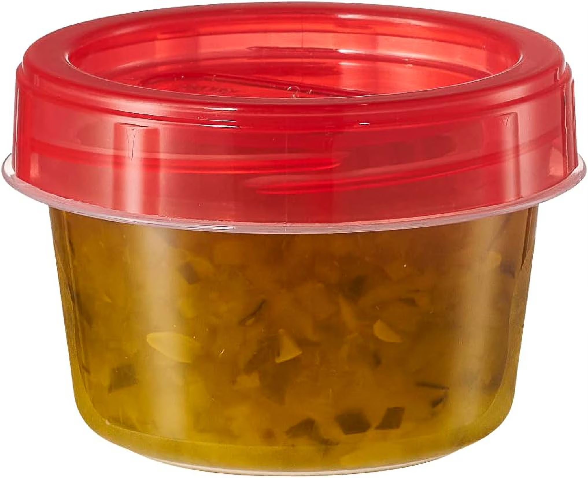 4 Oz Twist Cap Meal Prep Containers Reusable Food Storage Containers with Lids, 6-Pack