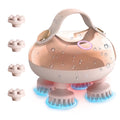 Electric Waterproof Scalp Massager IPX7 with 8 Removable Claws - Rose