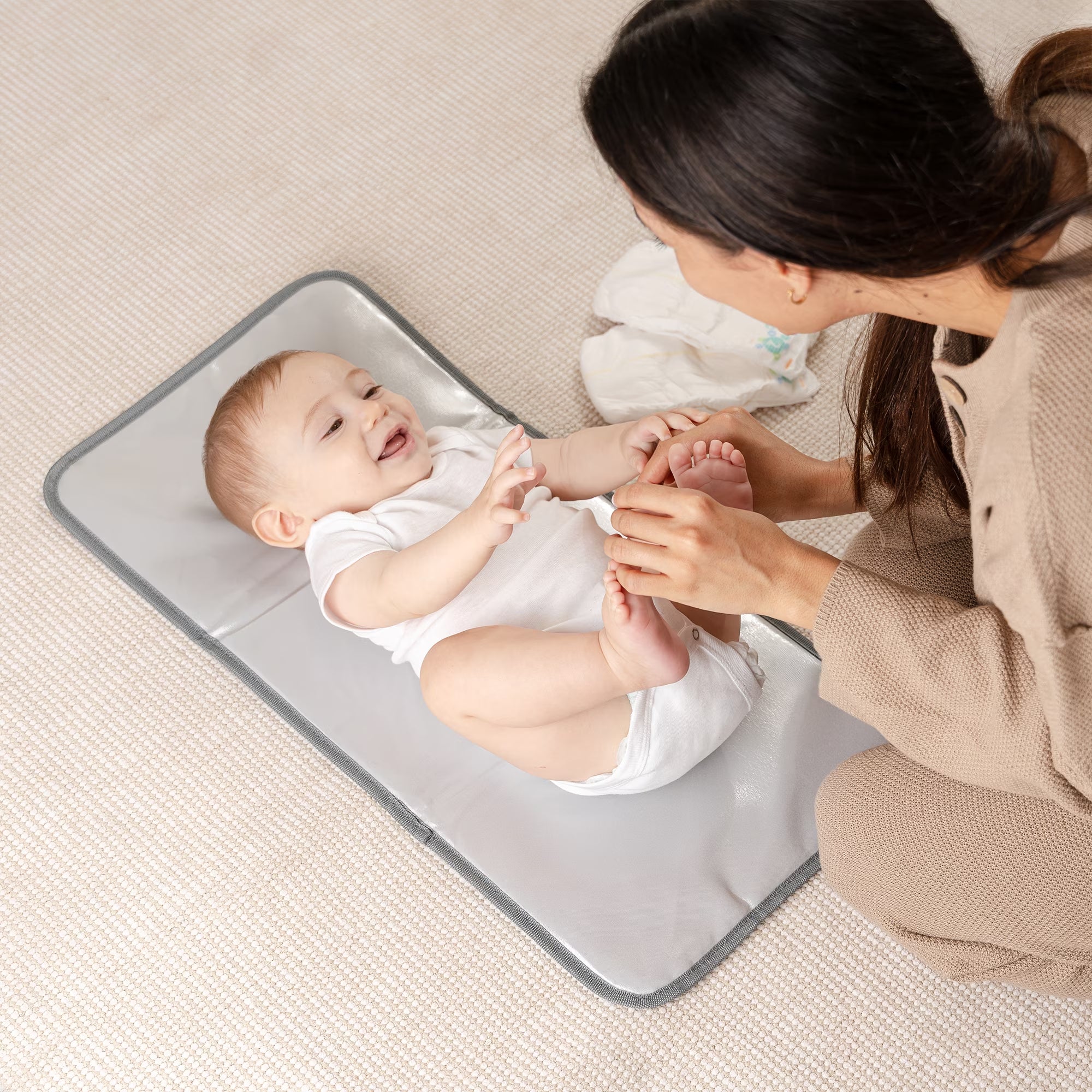Baby Changing Pad, 1Pc Portable Changing Pads for Newborn Girl & Boy by  (Pink Blush, Compact)