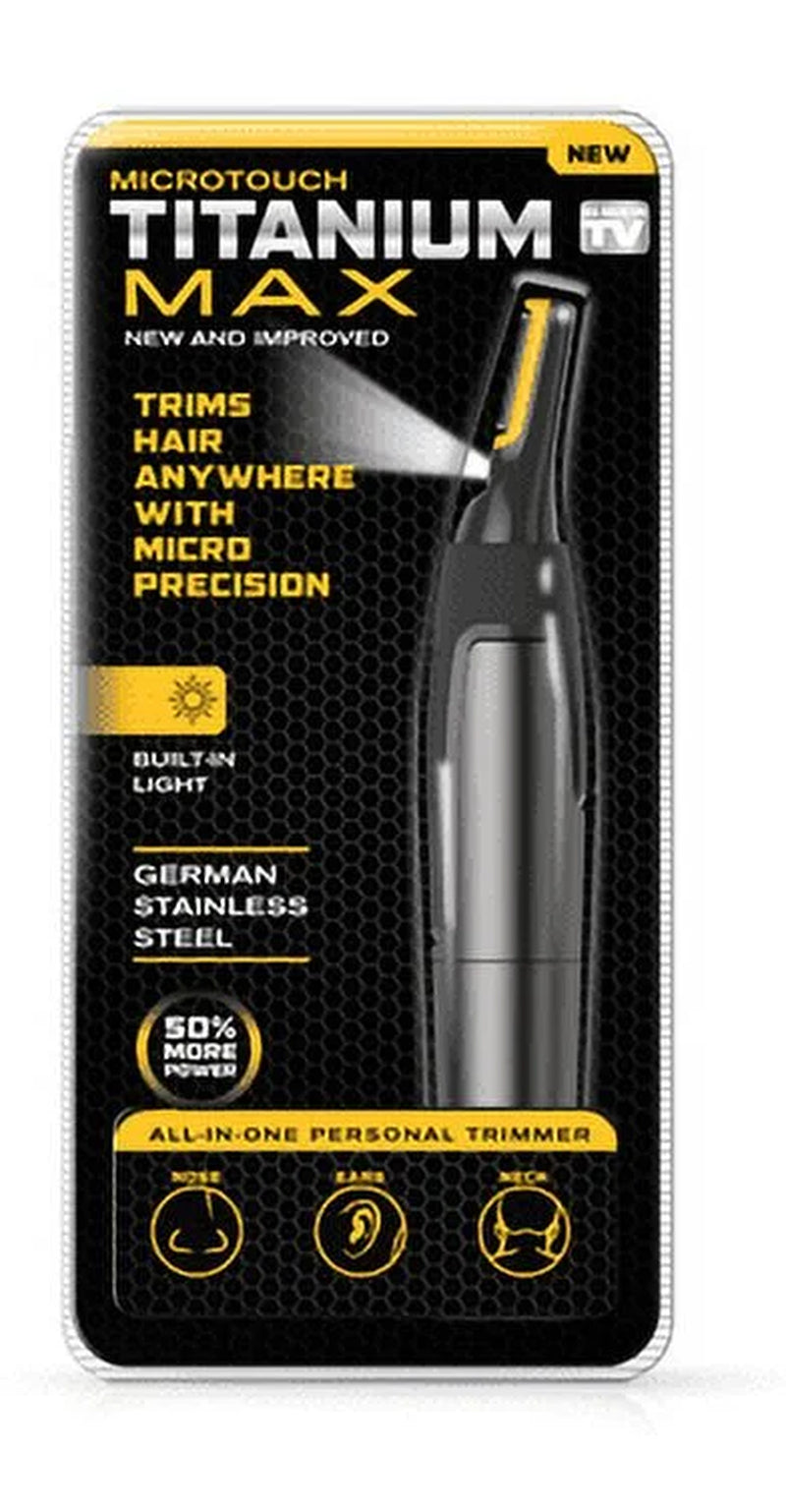 Titanium Trim Cordless Electric Trimmer, at Home Haircut and Body Groomer, Black