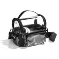 Professional Makeup Artist Travel  Clear Case Waterproof Cosmetic Organizer Bag, Makeup Brush Bag, with Adjustable Strap and Dividers . Waterproof Cosmetic Organizer.