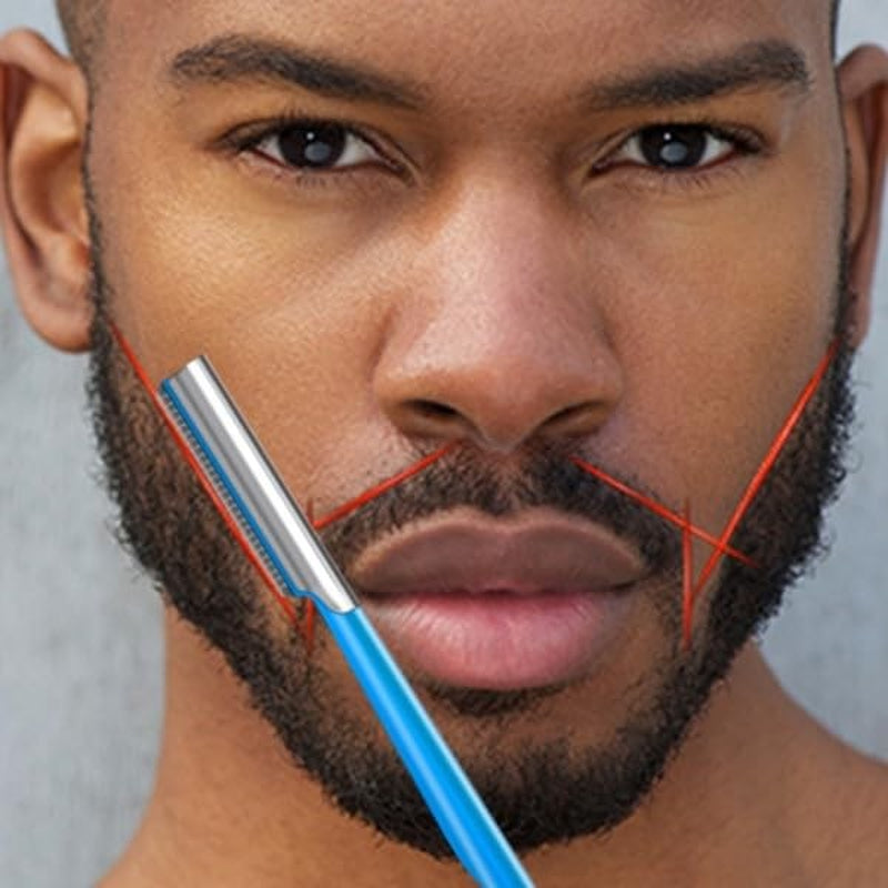 Beard Mustache Straight Edge Razor – Mens Beards Edgers Shaping Tool Home Men