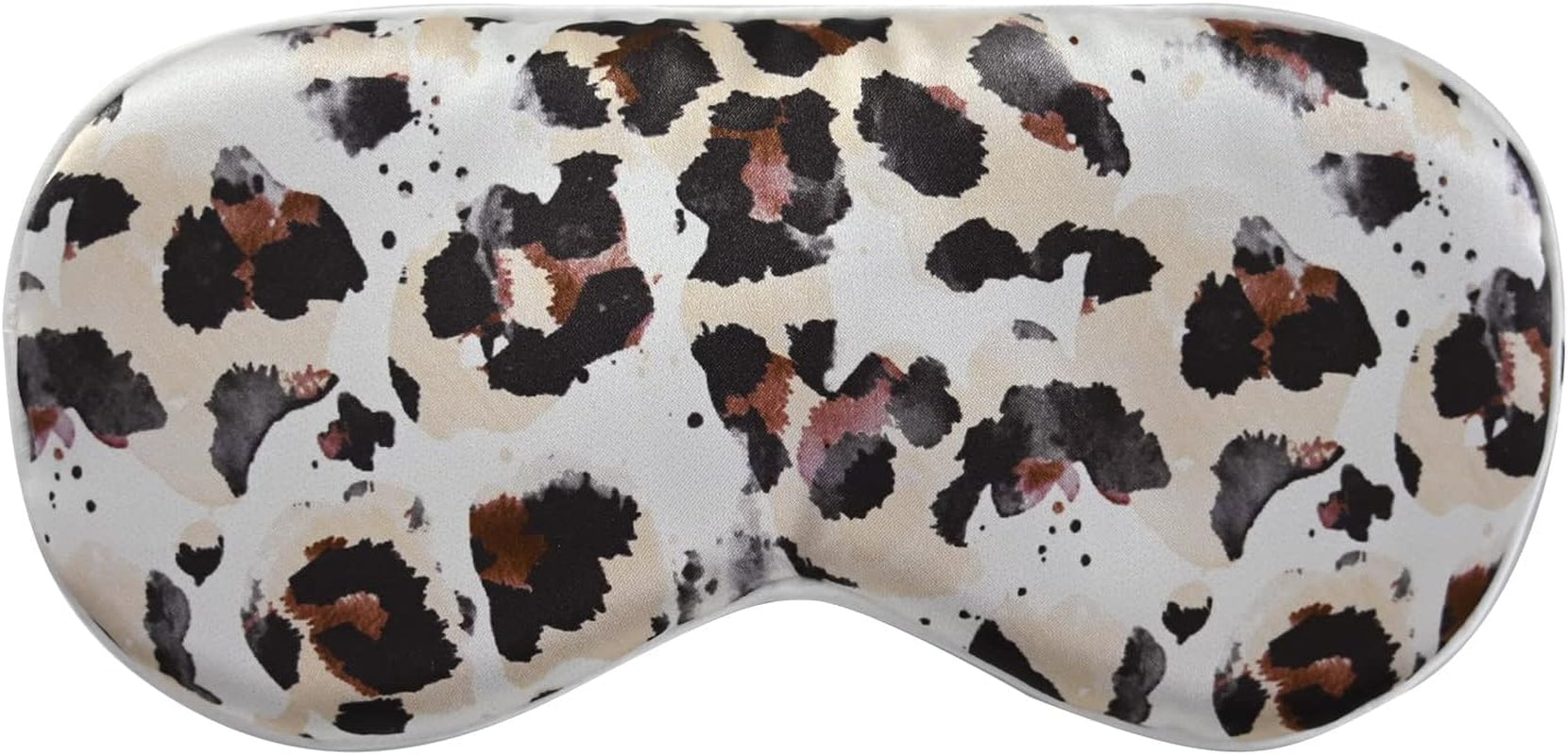 Elegant Luxury Satin Silk Pillowcase for Hair and Skin, Vegan Silk Pillowcase Cover Set with Hiden Zipper with Eye Mask and Scrunchie, Standard Size, Leopard