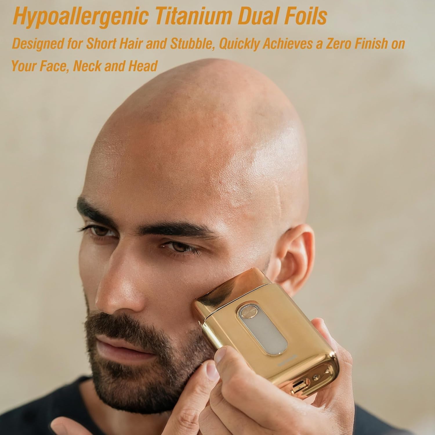 Electric Foil Shavers for Men Barbers - Dual Foils Shaver for Bald Head, Fades - Precise Face Razors for Clean Beard Stubble Shaving Type-C Rechargeable (Foil-Shaver)