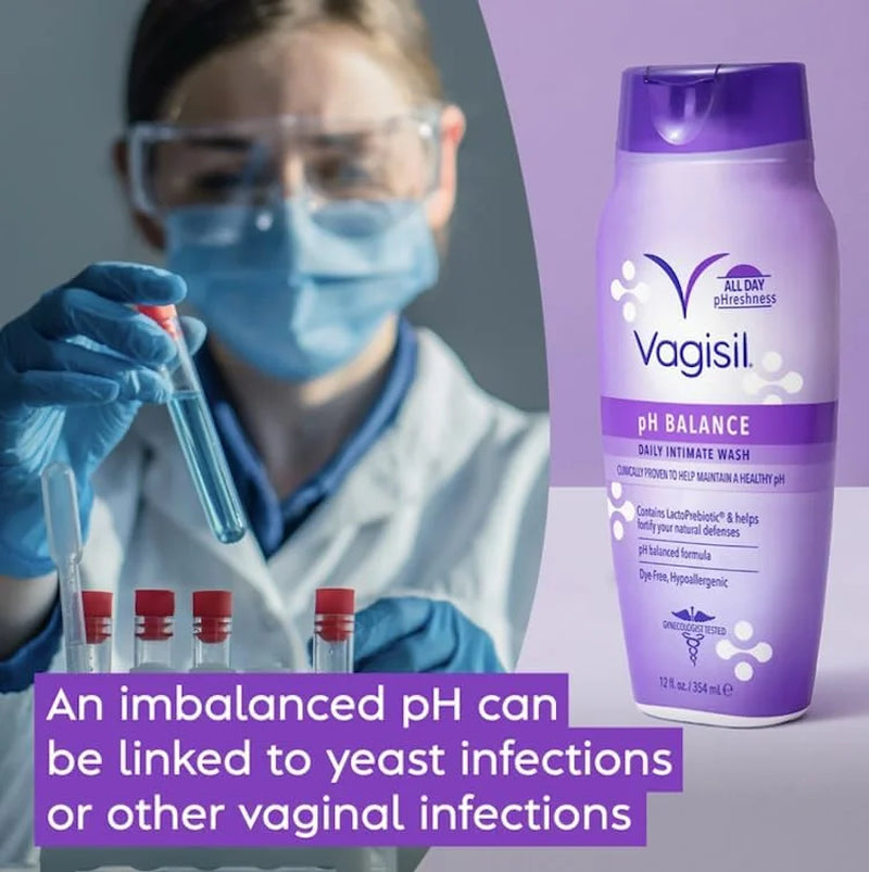 Feminine Wash for Intimate Area Hygiene, Ph Balance, Gynecologist Tested, Hypoallergenic, 12 Oz,
