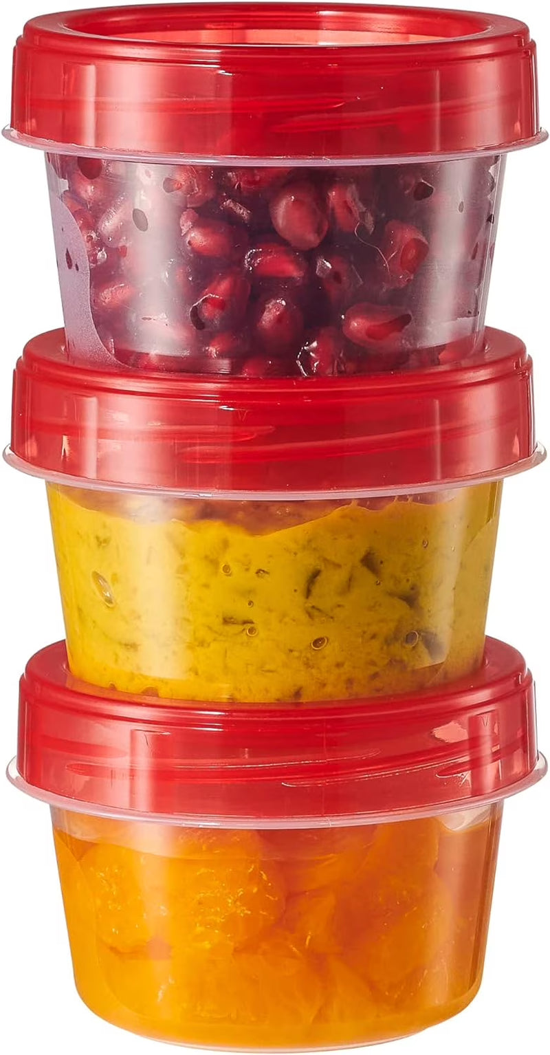 4 Oz Twist Cap Meal Prep Containers Reusable Food Storage Containers with Lids, 6-Pack