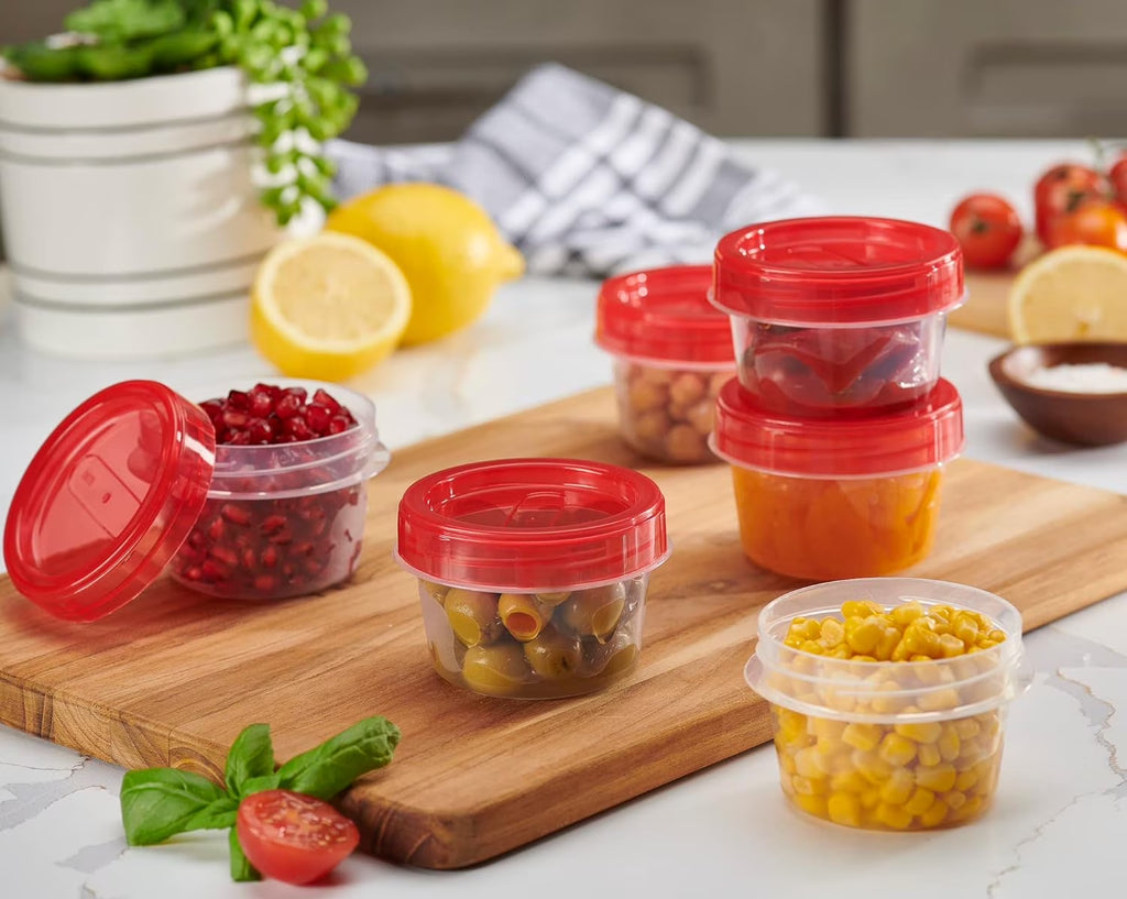 4 Oz Twist Cap Meal Prep Containers Reusable Food Storage Containers with Lids, 6-Pack